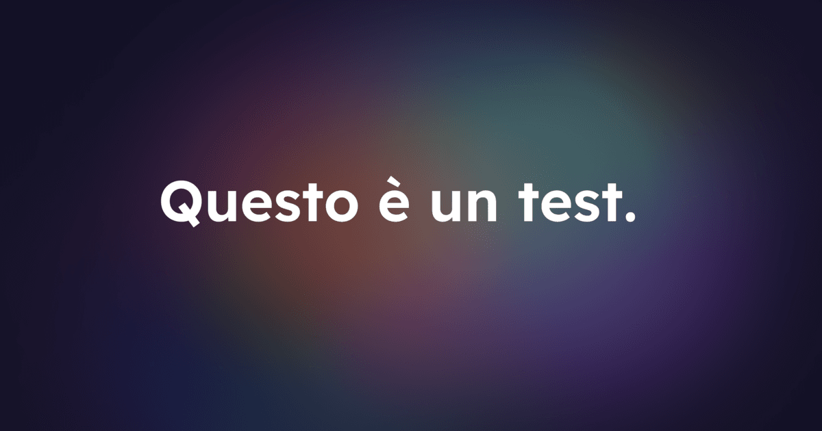 Featured image for: Questo è un test.