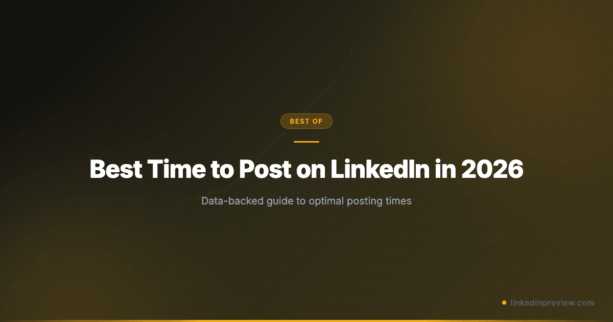 Best Time to Post on LinkedIn in 2026 (Data-Backed Guide)