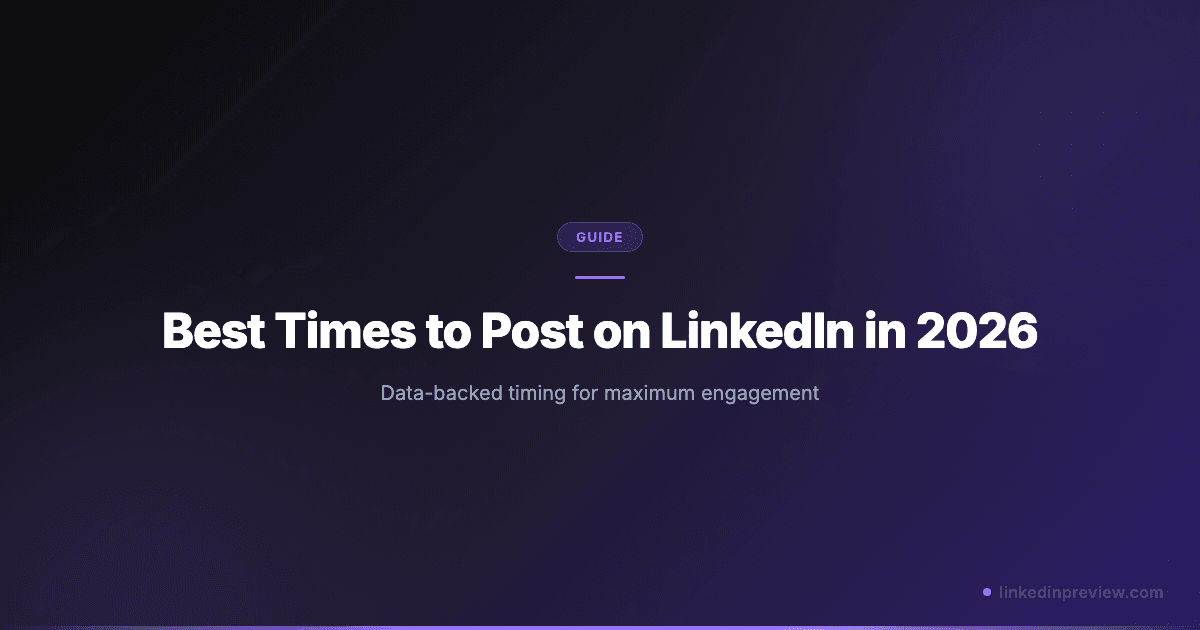 Best Times to Post on LinkedIn for Maximum Engagement in 2026