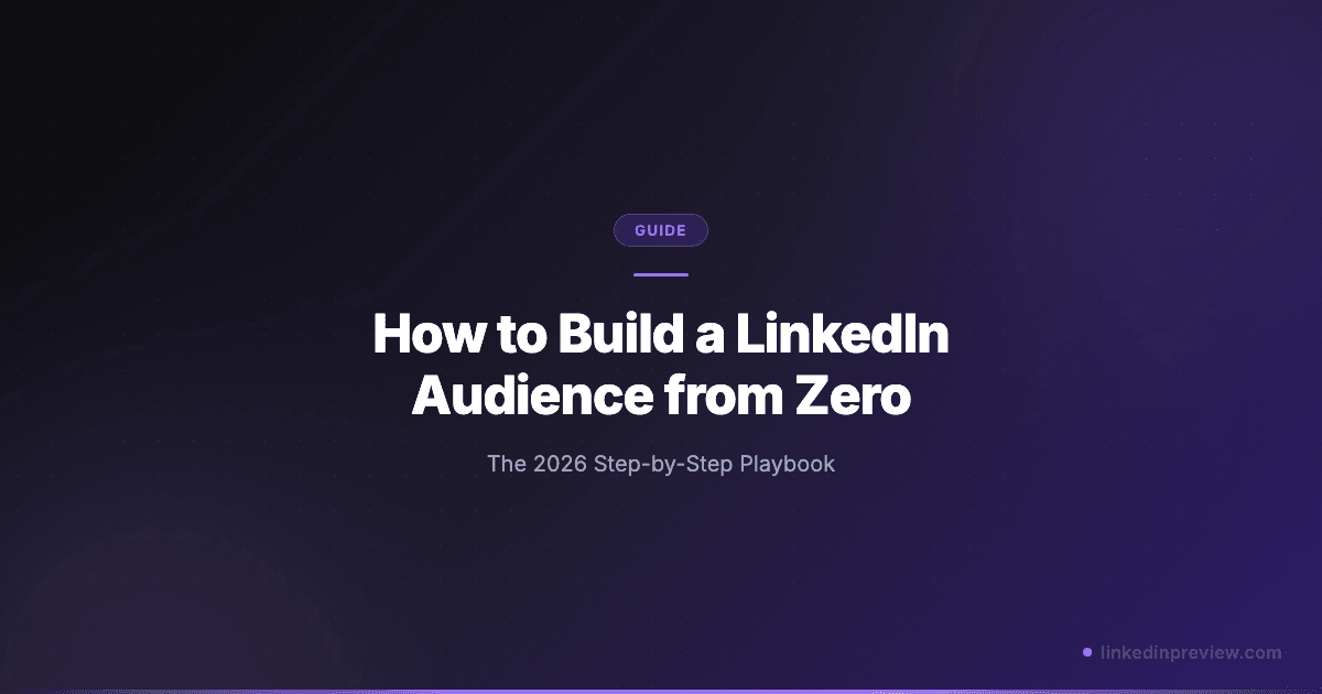Featured image for: How to Build a LinkedIn Audience from Zero in 2026