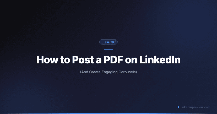 Linkedin Pdf Layout How to Post a PDF on LinkedIn (And Create Engaging Carousels ...