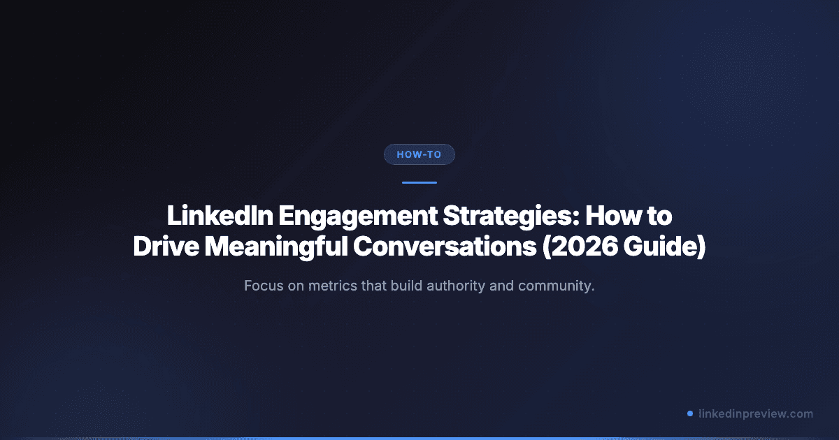LinkedIn Engagement Strategies: How to Drive Meaningful Conversations (2026 Guide)