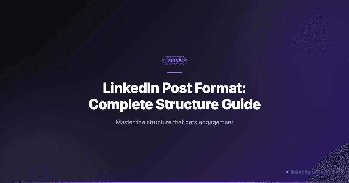 LinkedIn Post Format: Complete Structure Guide (With Examples)