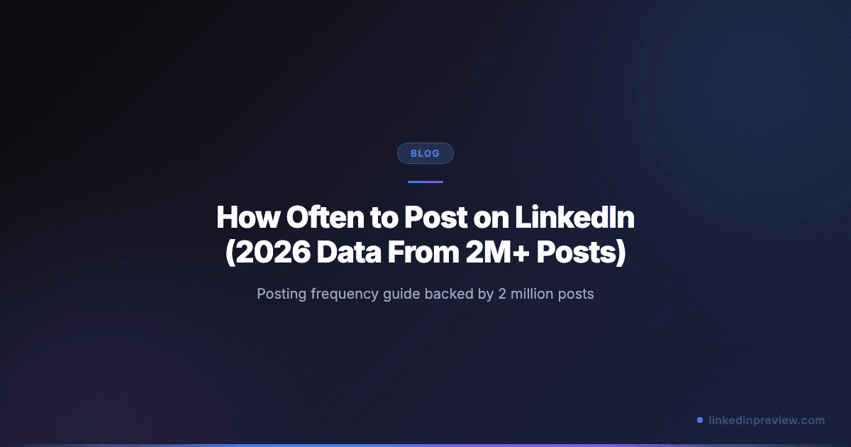 Featured image for: How Often to Post on LinkedIn (2026 Data From 2M+ Posts)