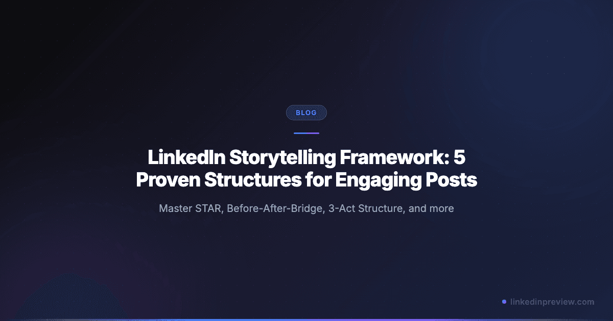 LinkedIn Storytelling Framework: 5 Proven Structures for Engaging Posts